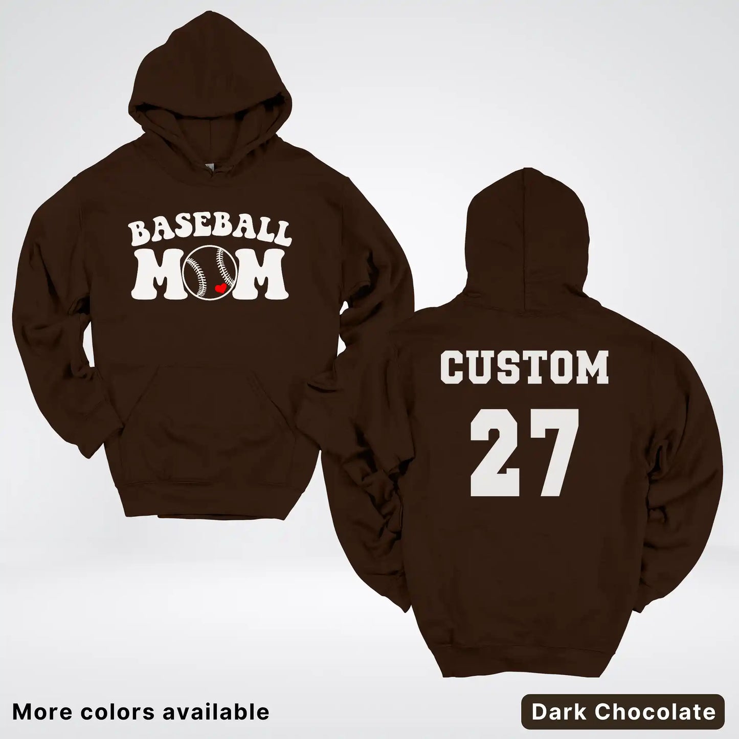 Custom Name & Number- Baseball Design 6 Hoodie