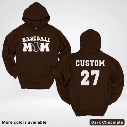 Custom Name & Number- Baseball Design 6 Hoodie