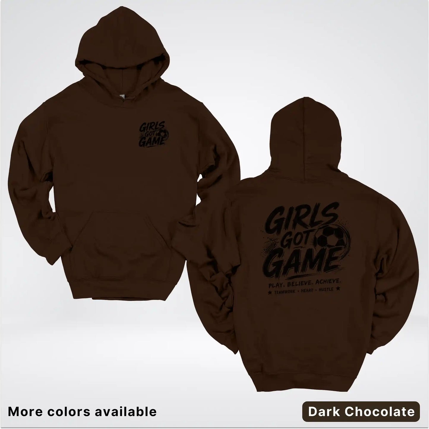 Girls Got Game - Black Design - Soccer Hoodie