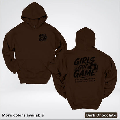 Girls Got Game - Black Design - Soccer Hoodie