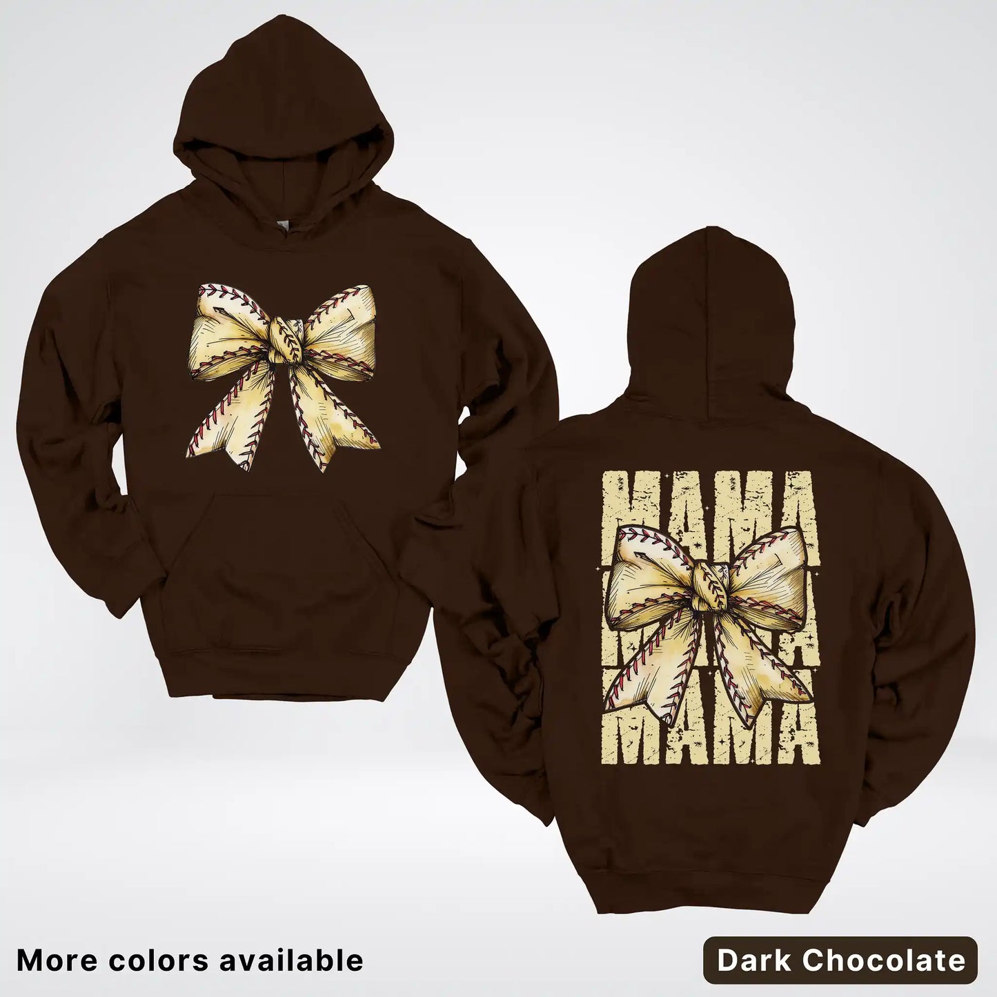 Softball Baseball Coquette Bow Hoodie