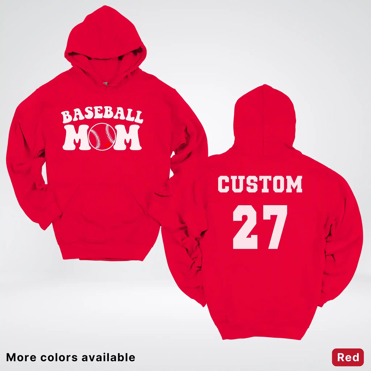 Custom Name & Number- Baseball Design 6 Hoodie
