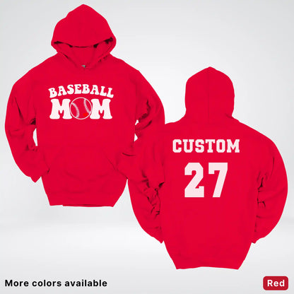 Custom Name & Number- Baseball Design 6 Hoodie