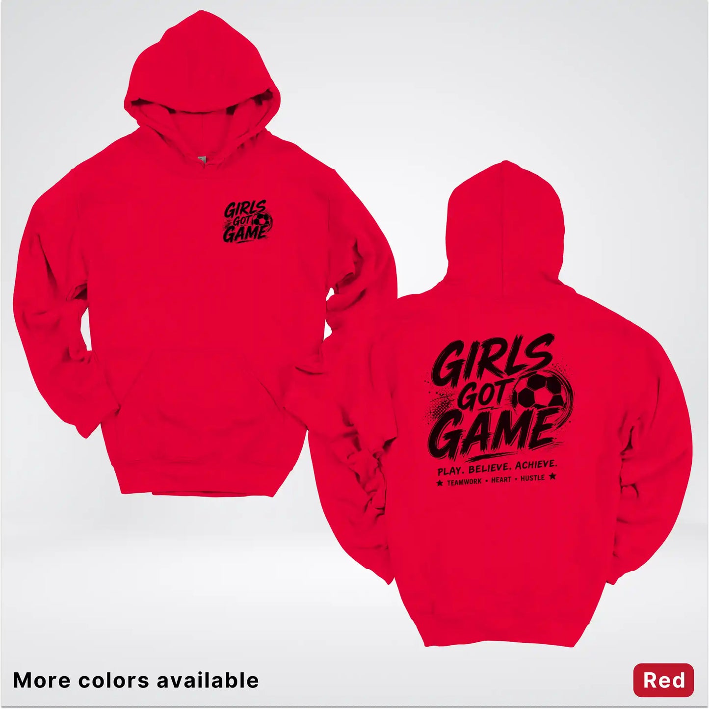 Girls Got Game - Black Design - Soccer Hoodie