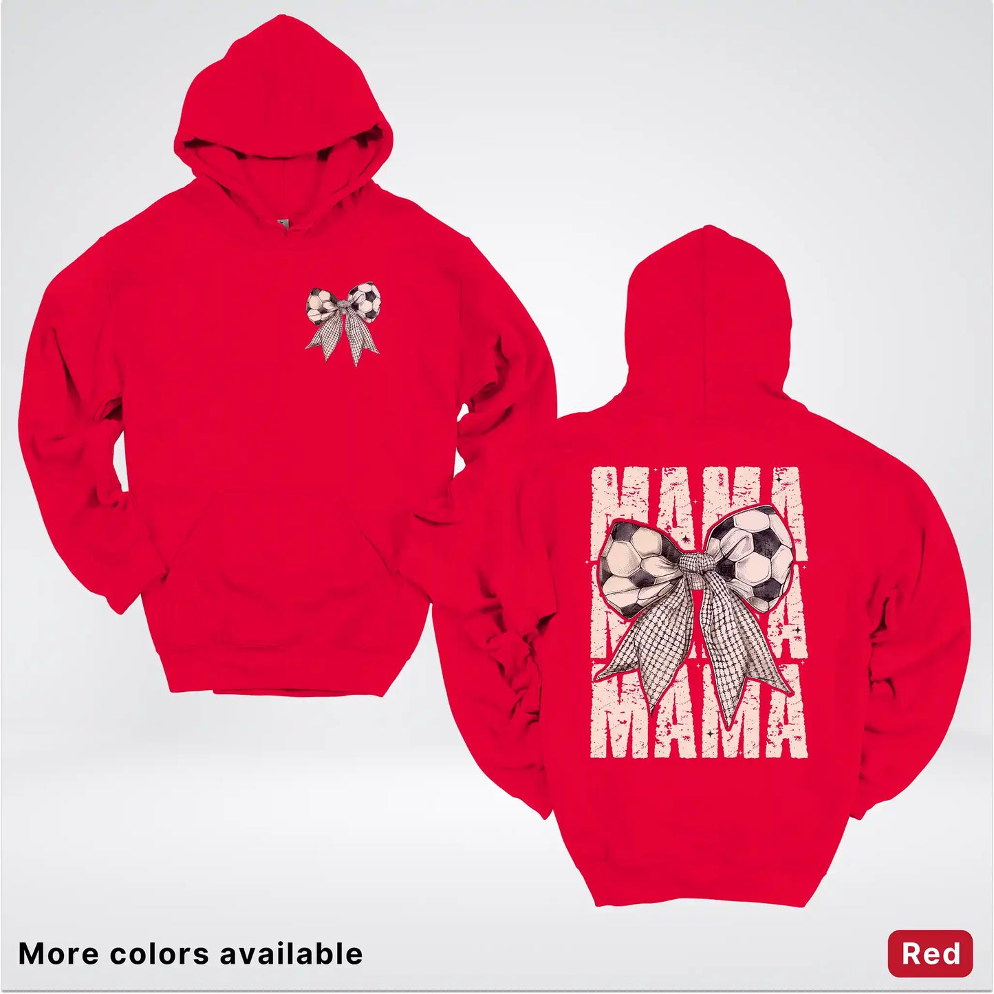 Soccer Mama Bow Coquette Graphic Hoodie