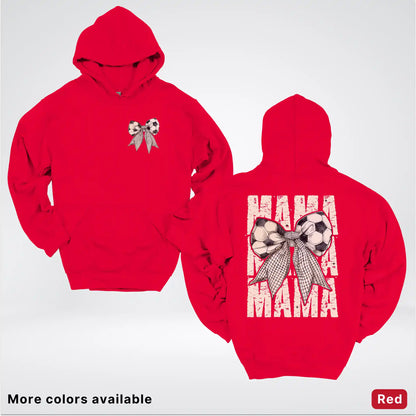 Soccer Mama Bow Coquette Graphic Hoodie