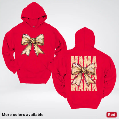 Softball Baseball Coquette Bow Hoodie