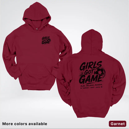Girls Got Game - Black Design - Soccer Hoodie