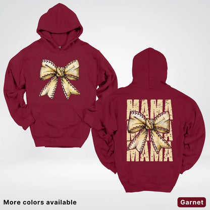 Softball Baseball Coquette Bow Hoodie