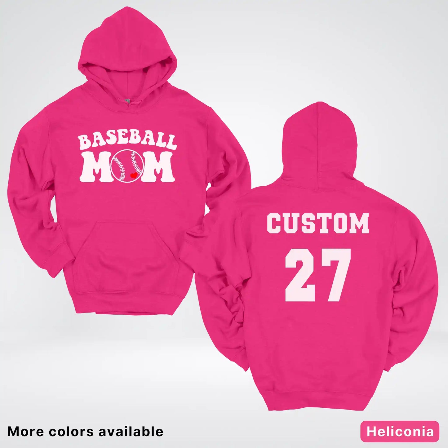 Custom Name & Number- Baseball Design 6 Hoodie