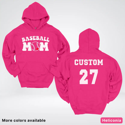 Custom Name & Number- Baseball Design 6 Hoodie