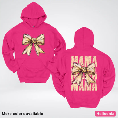 Softball Baseball Coquette Bow Hoodie