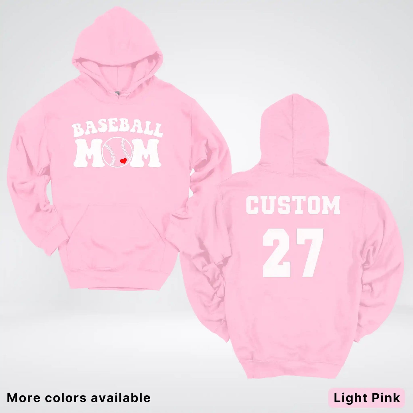 Custom Name & Number- Baseball Design 6 Hoodie