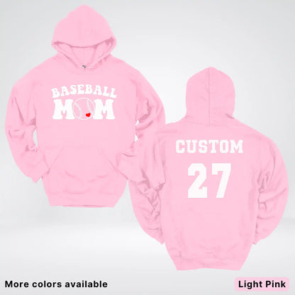 Custom Name & Number- Baseball Design 6 Hoodie