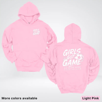 Girls Got Game - White Design - Soccer Hoodie