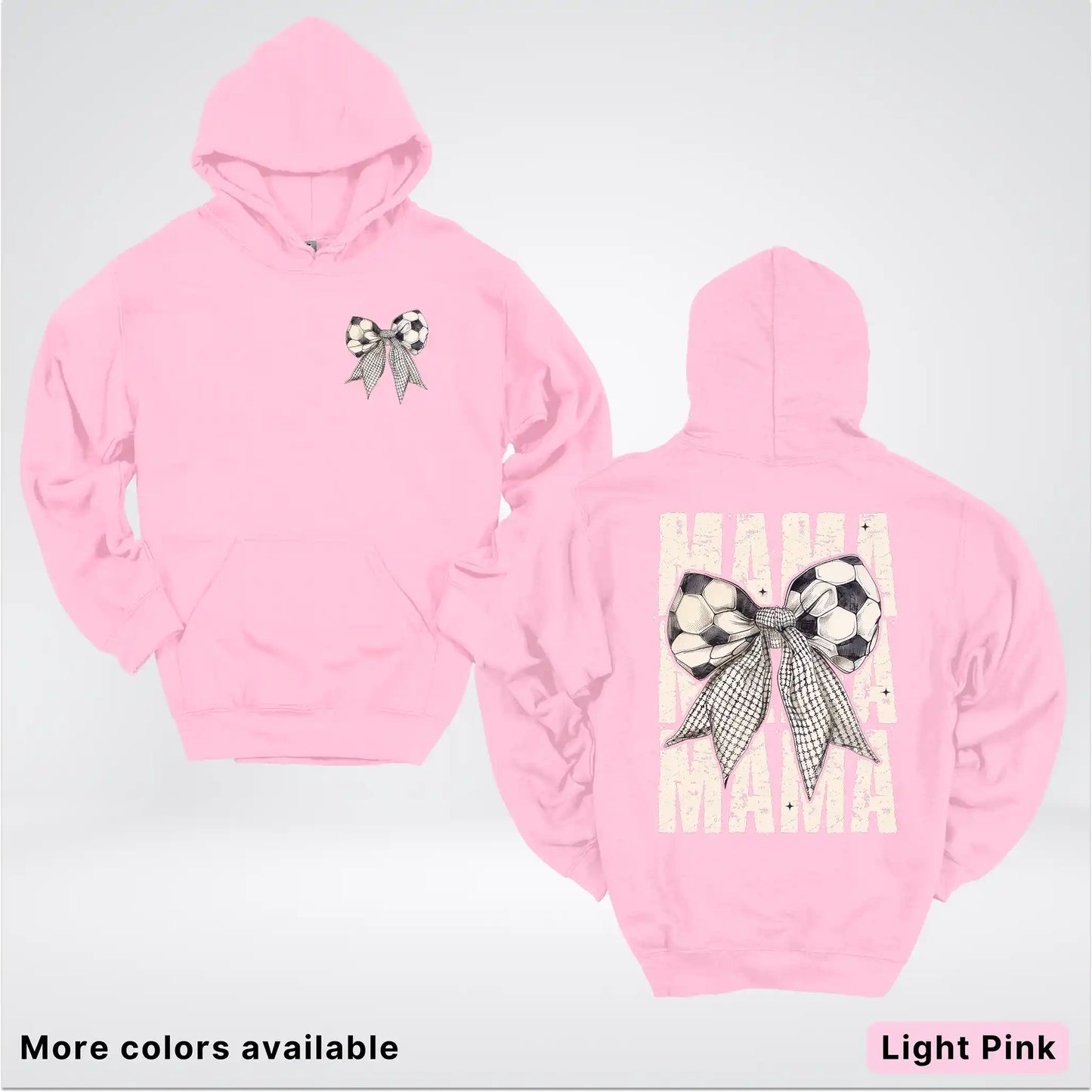 Soccer Mama Bow Coquette Graphic Hoodie