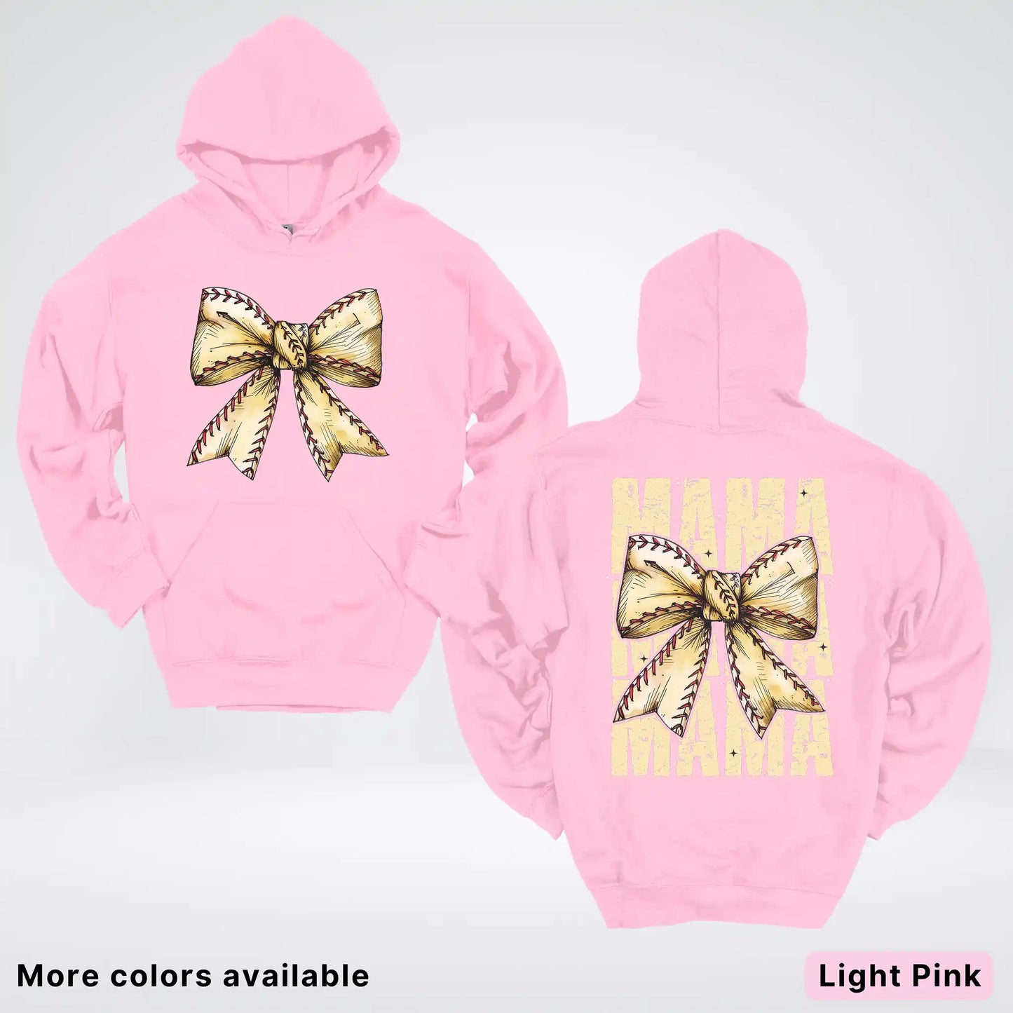 Softball Baseball Coquette Bow Hoodie