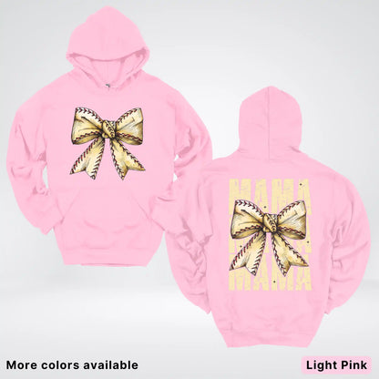 Softball Baseball Coquette Bow Hoodie