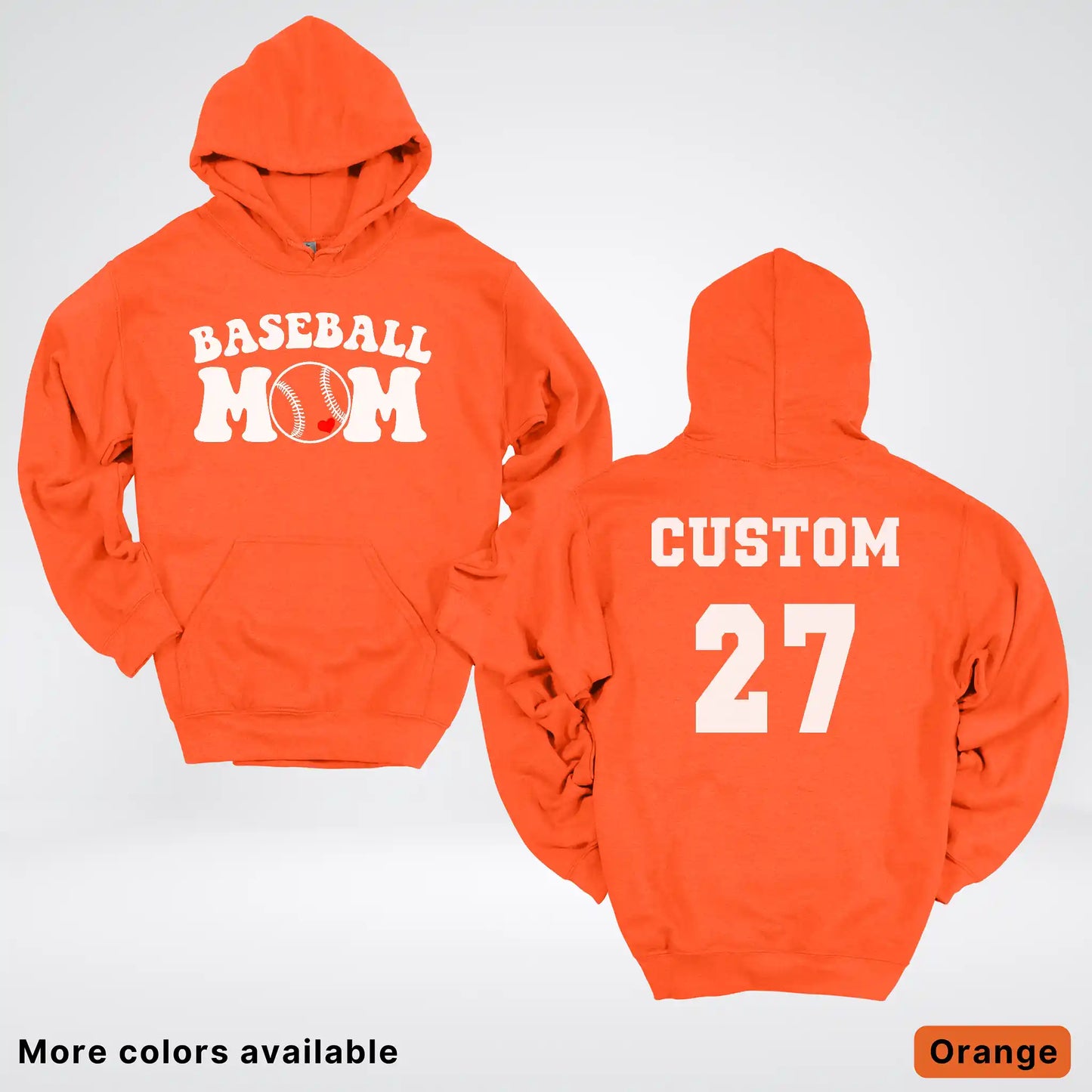 Custom Name & Number- Baseball Design 6 Hoodie
