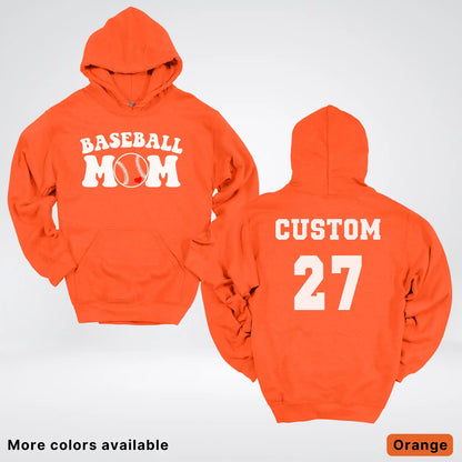 Custom Name & Number- Baseball Design 6 Hoodie
