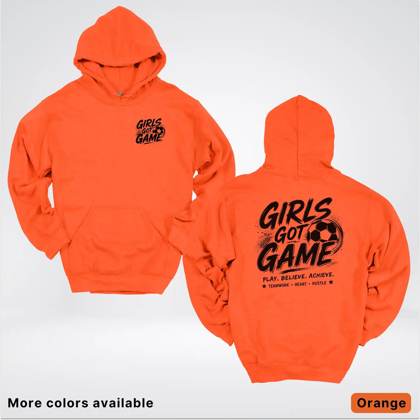Girls Got Game - Black Design - Soccer Hoodie