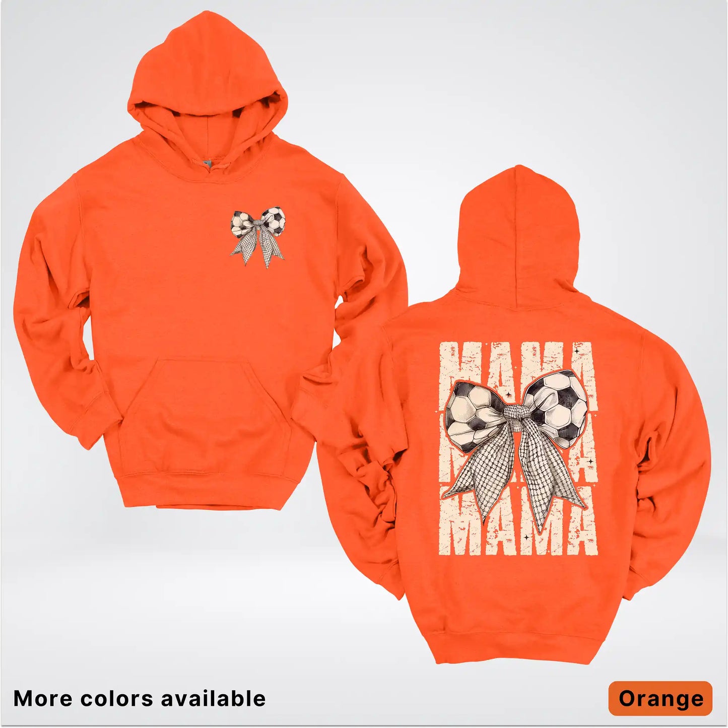 Soccer Mama Bow Coquette Graphic Hoodie