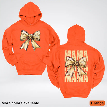 Softball Baseball Coquette Bow Hoodie