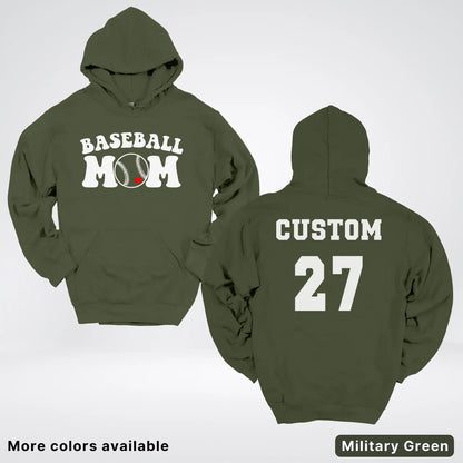 Custom Name & Number- Baseball Design 6 Hoodie