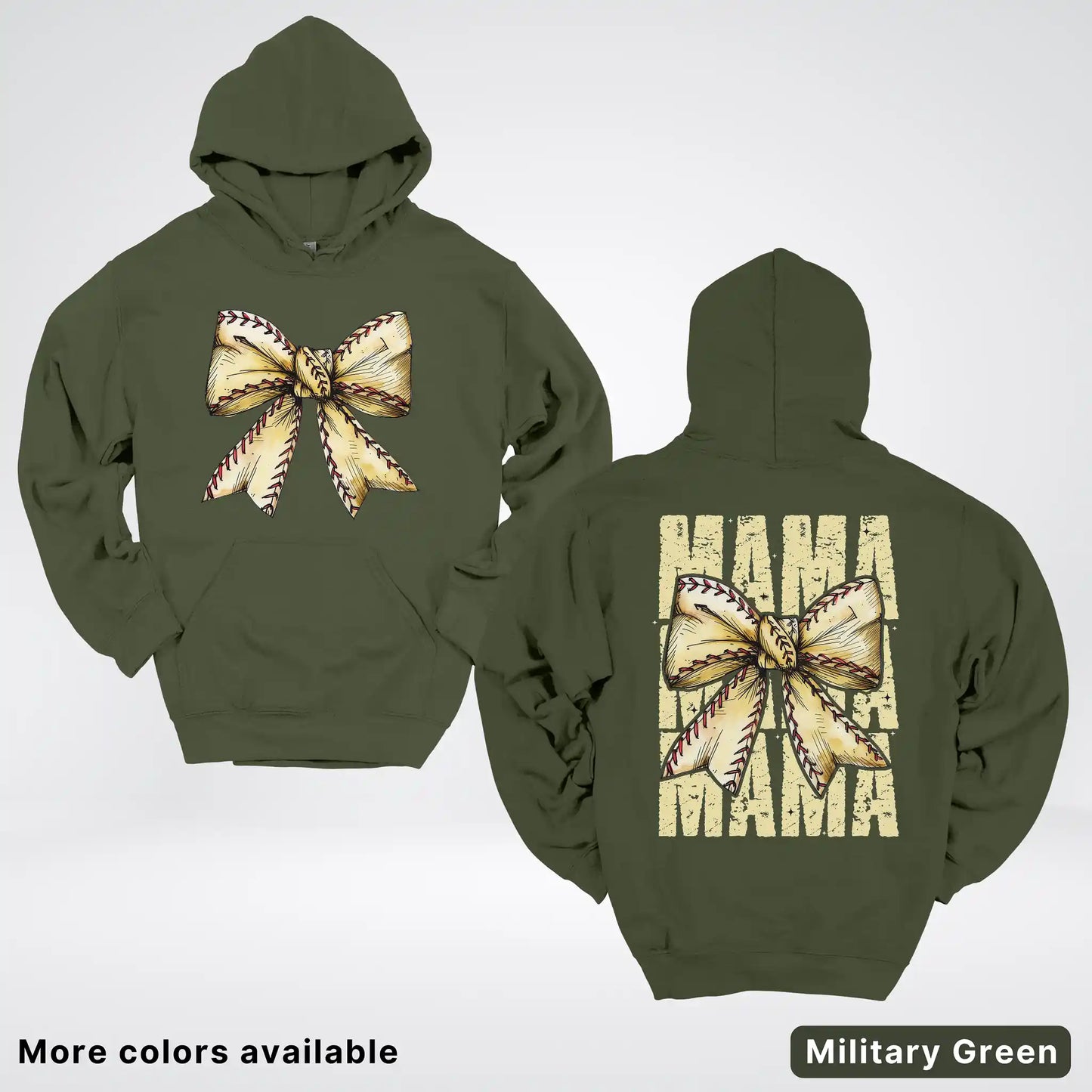 Softball Baseball Coquette Bow Hoodie