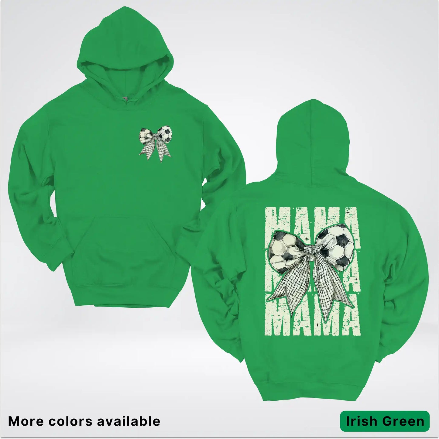 Soccer Mama Bow Coquette Graphic Hoodie