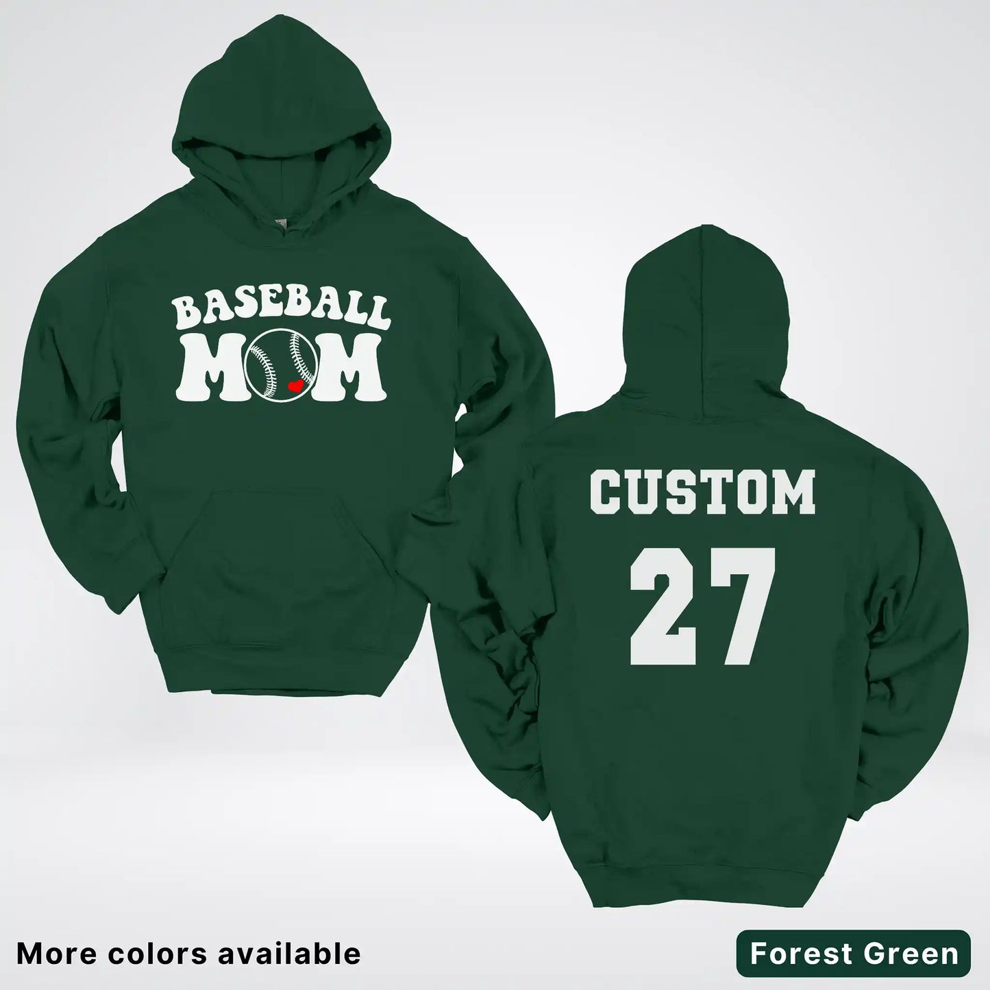 Custom Name & Number- Baseball Design 6 Hoodie