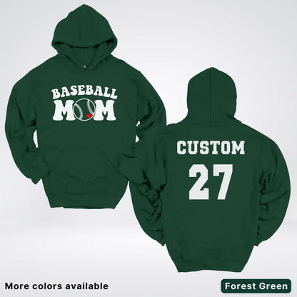 Custom Name & Number- Baseball Design 6 Hoodie