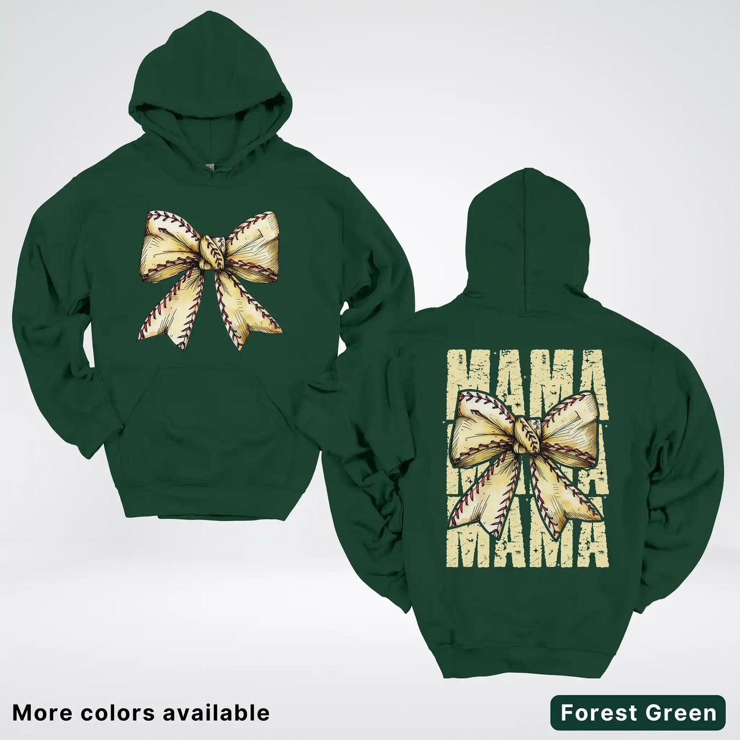 Softball Baseball Coquette Bow Hoodie