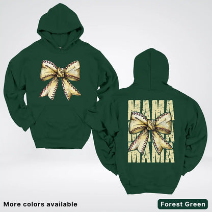 Softball Baseball Coquette Bow Hoodie