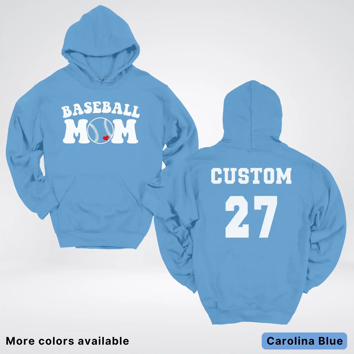 Custom Name & Number- Baseball Design 6 Hoodie