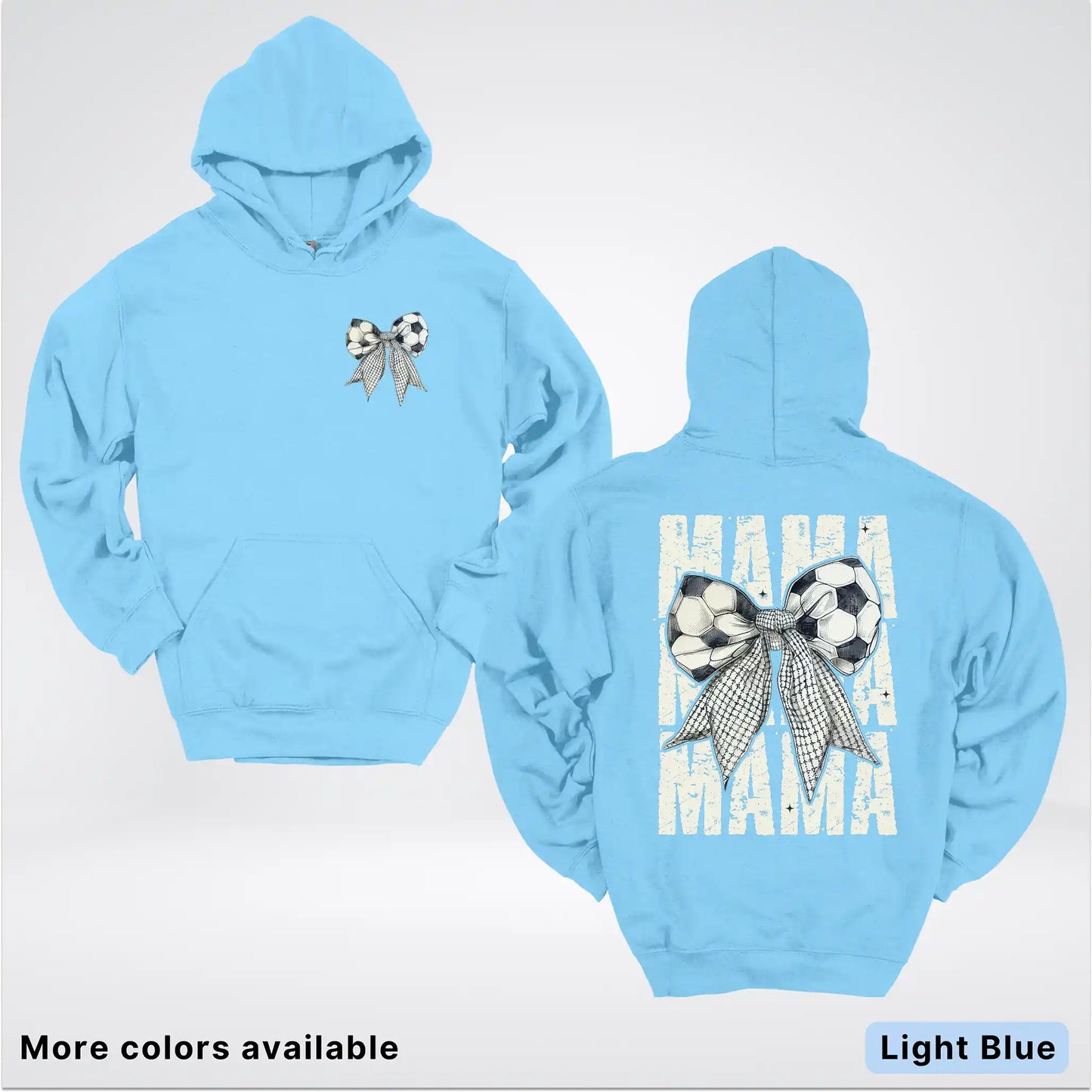 Soccer Mama Bow Coquette Graphic Hoodie