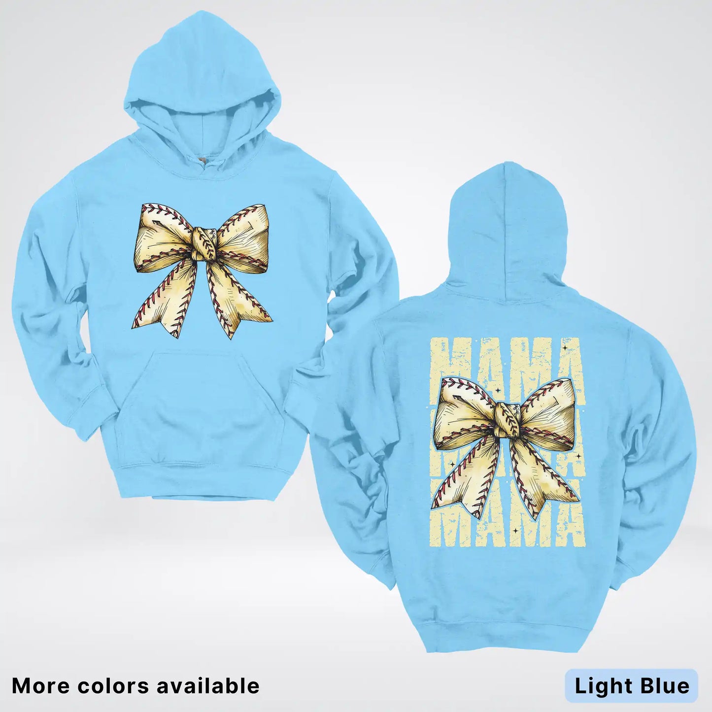 Softball Baseball Coquette Bow Hoodie