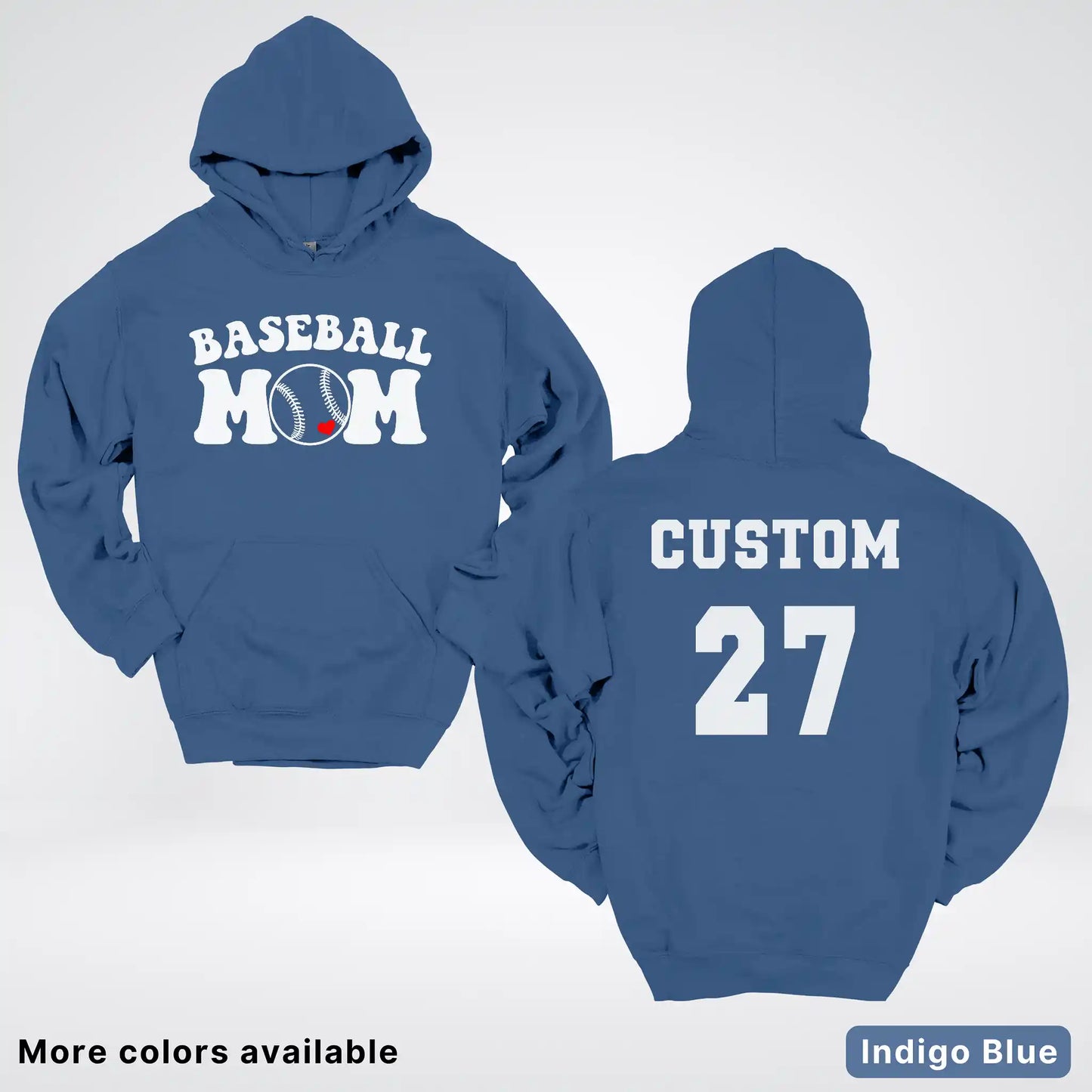 Custom Name & Number- Baseball Design 6 Hoodie