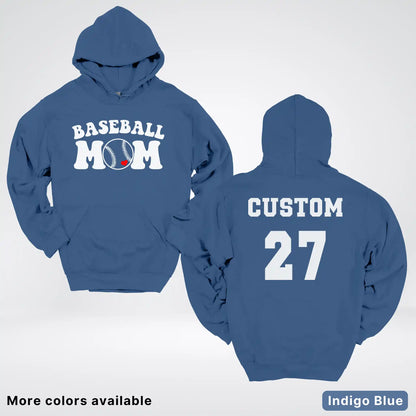 Custom Name & Number- Baseball Design 6 Hoodie