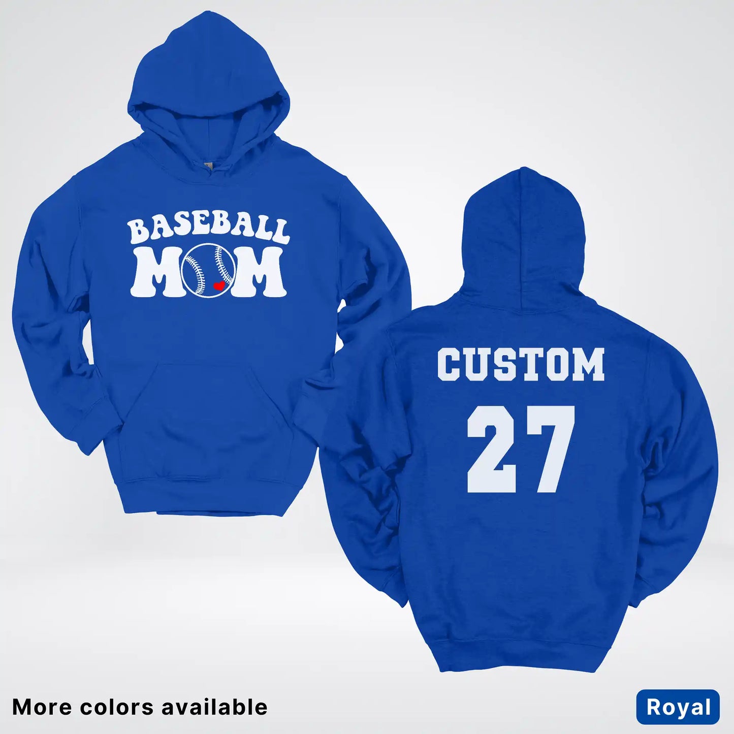 Custom Name & Number- Baseball Design 6 Hoodie