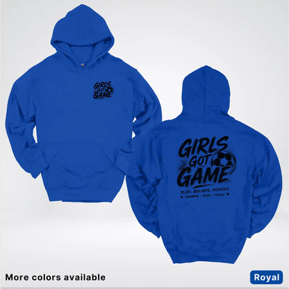 Girls Got Game - Black Design - Soccer Hoodie