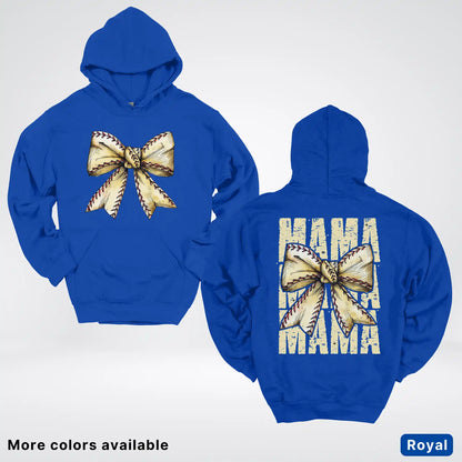 Softball Baseball Coquette Bow Hoodie