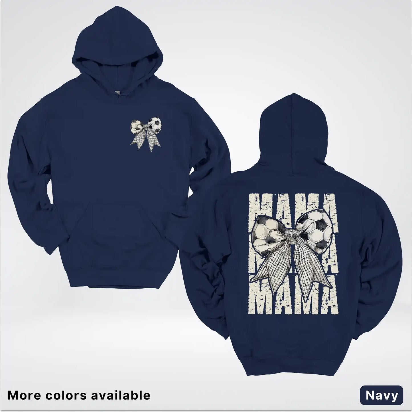 Soccer Mama Bow Coquette Graphic Hoodie
