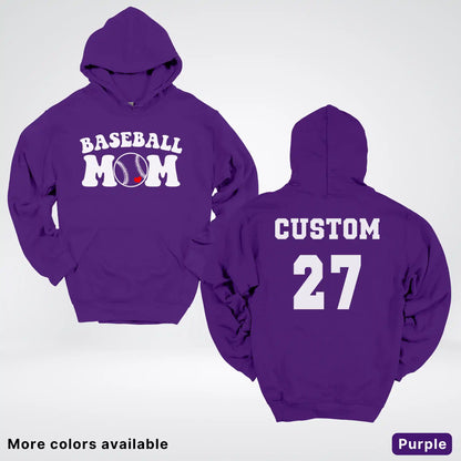 Custom Name & Number- Baseball Design 6 Hoodie