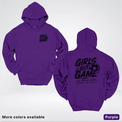 Girls Got Game - Black Design - Soccer Hoodie