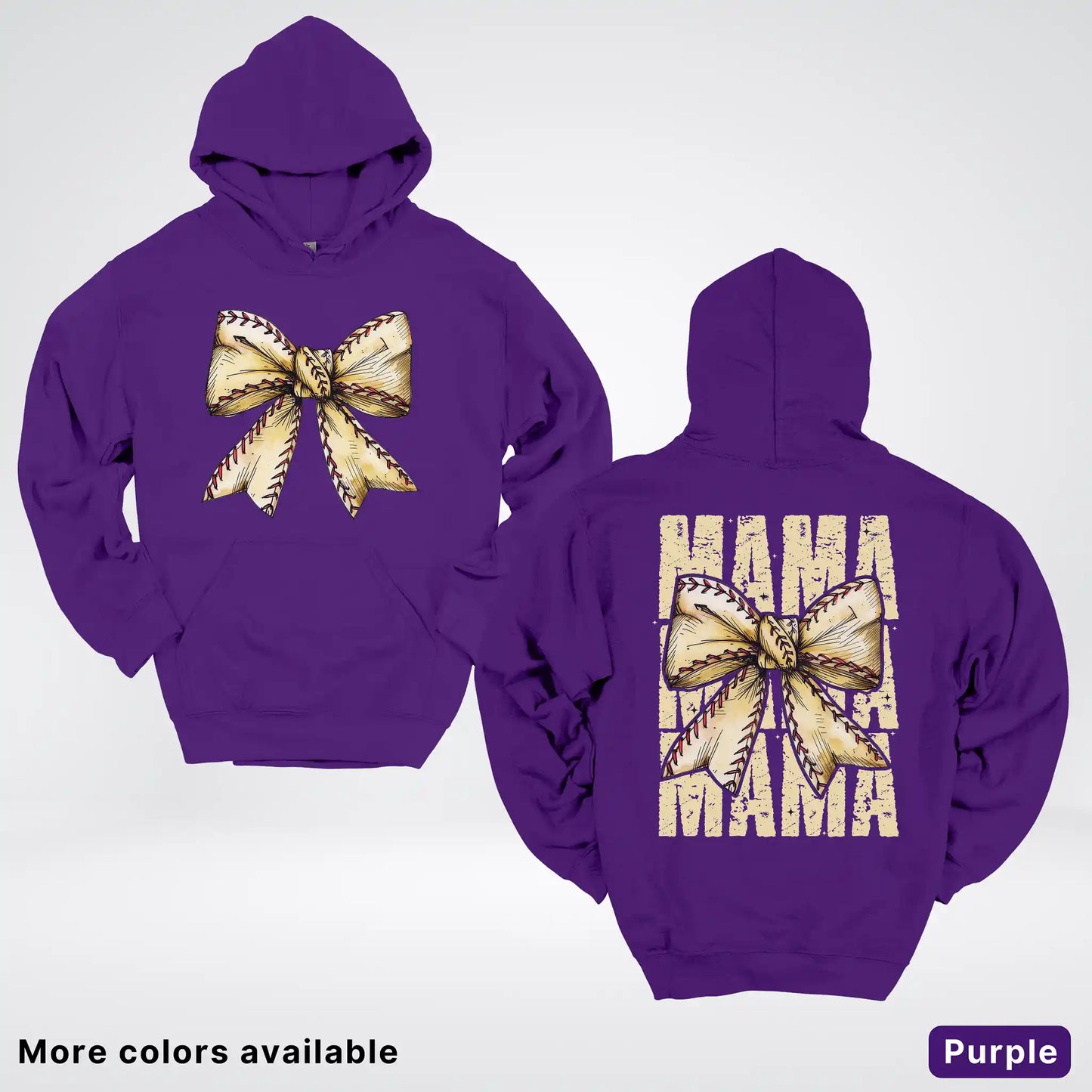 Softball Baseball Coquette Bow Hoodie