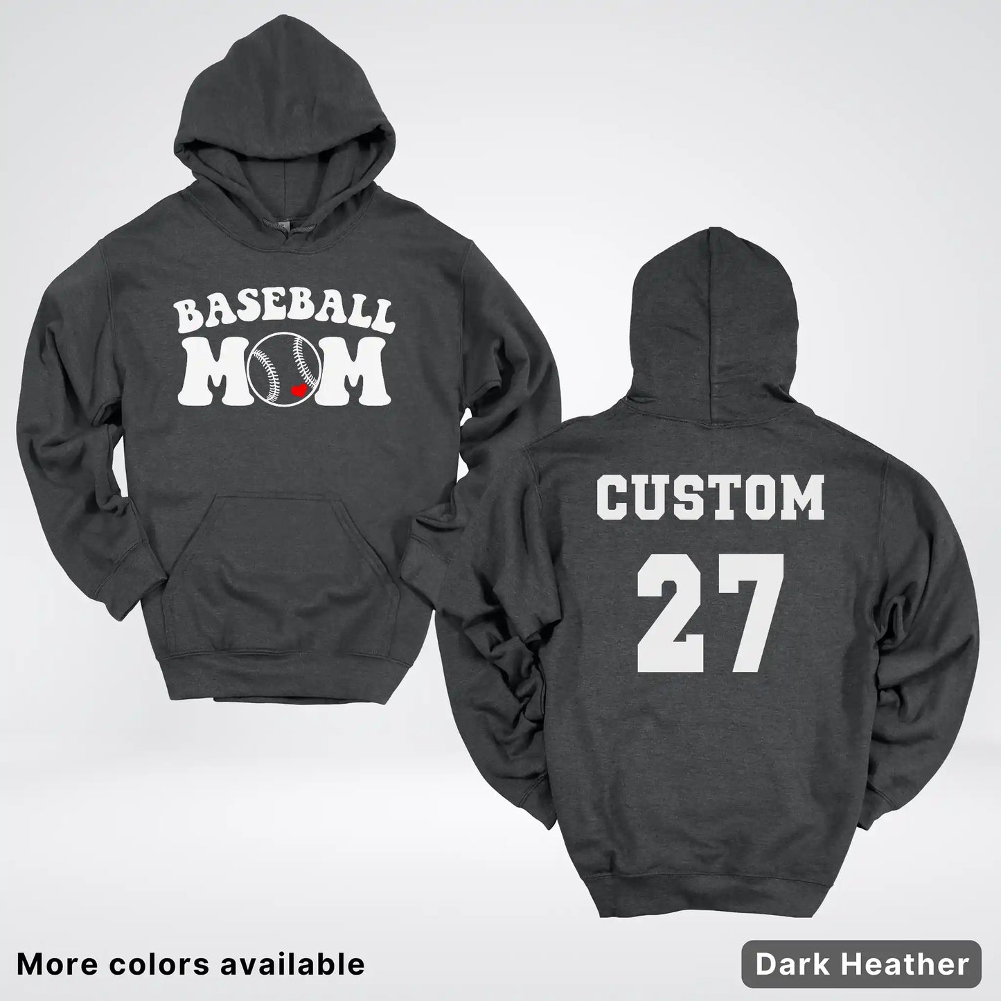Custom Name & Number- Baseball Design 6 Hoodie