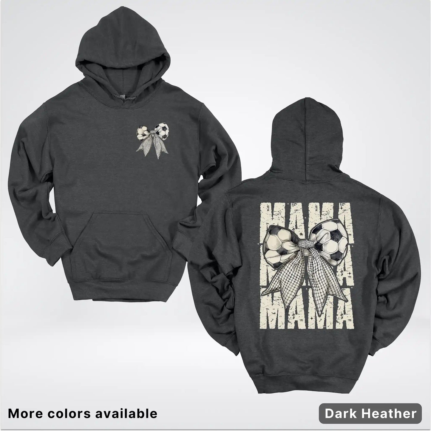 Soccer Mama Bow Coquette Graphic Hoodie