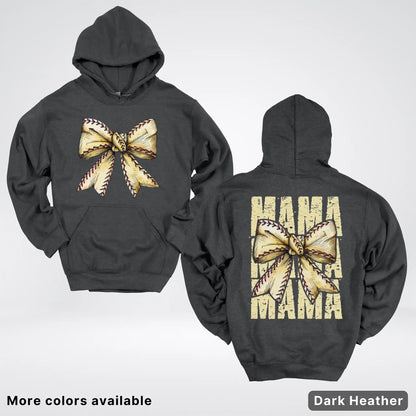 Softball Baseball Coquette Bow Hoodie