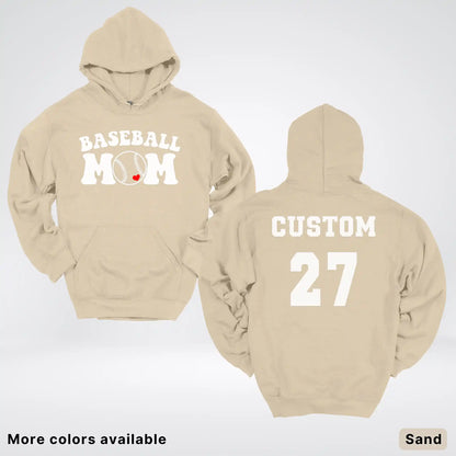 Custom Name & Number- Baseball Design 6 Hoodie